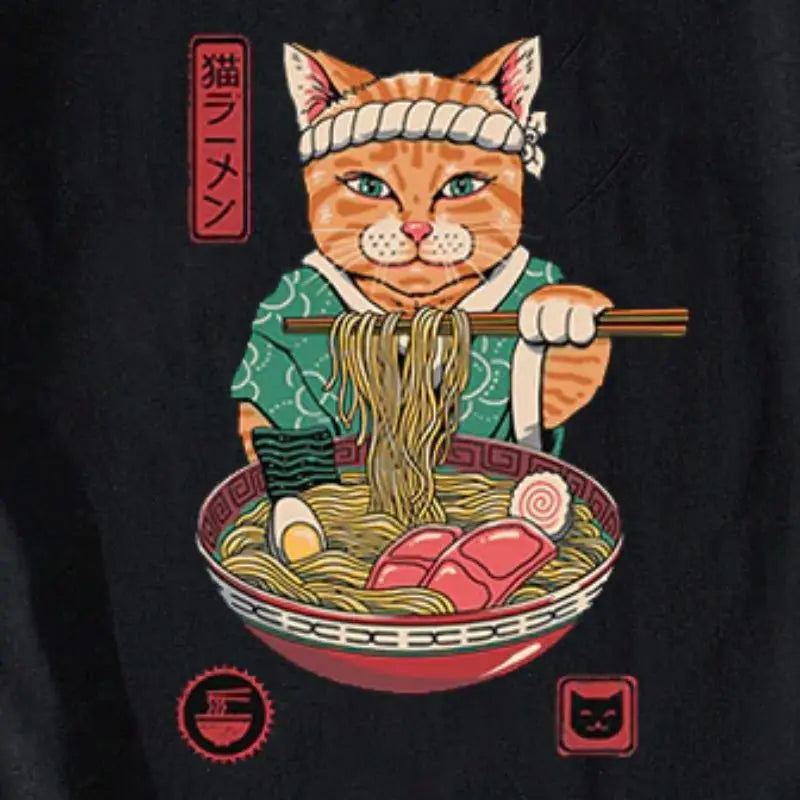 T-Shirt Chat Neko Ramen - Vraiment-chat