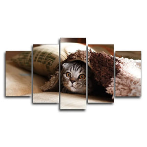 tableau avec un chat Caché - Vraiment-chat