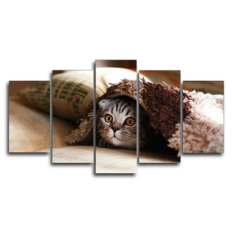 tableau avec un chat Caché - Vraiment-chat