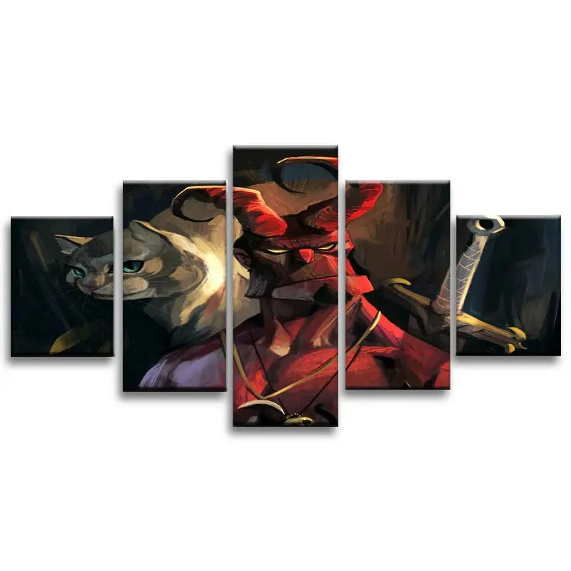 tableau chat moderne Hellboy - Vraiment-chat