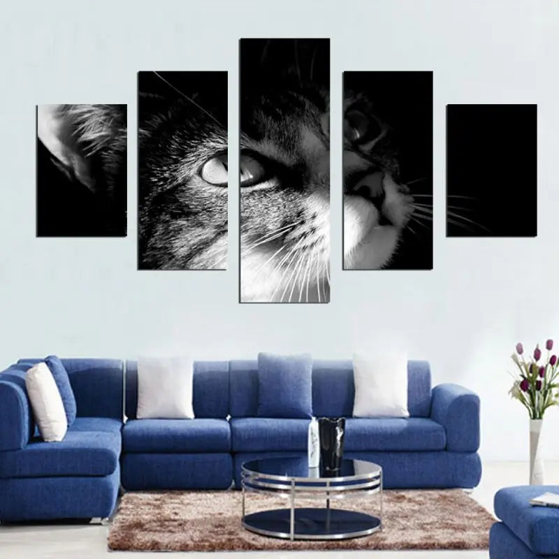 Tableau chat noir et blanc - Vraiment-chat