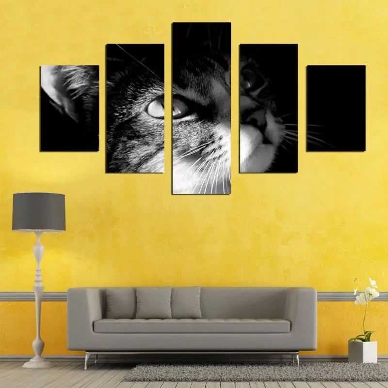 Tableau chat noir et blanc - Vraiment-chat