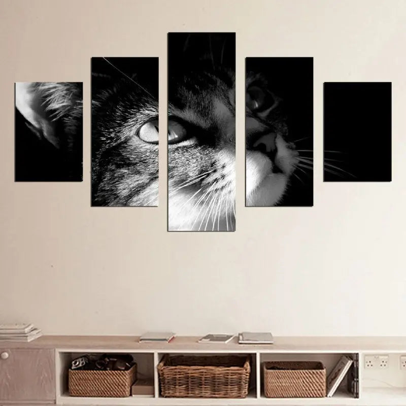 Tableau chat noir et blanc - Vraiment-chat
