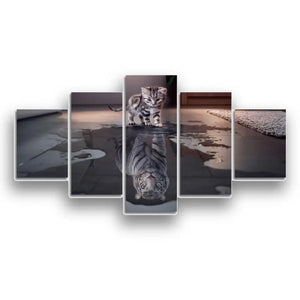 tableau chat reflet tigre - Vraiment-chat