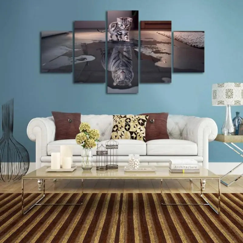 tableau chat reflet tigre - Vraiment-chat