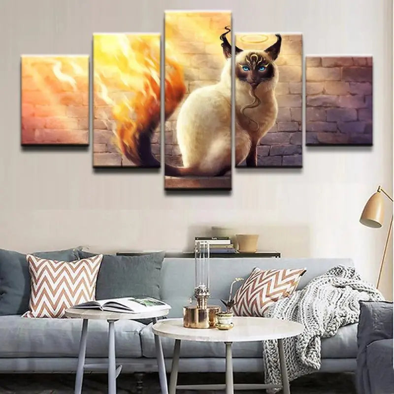 tableau de chat moderne Chat de Feu - Vraiment-chat