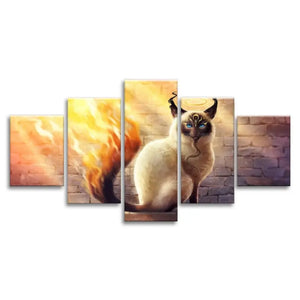 tableau de chat moderne Chat de Feu - Vraiment-chat