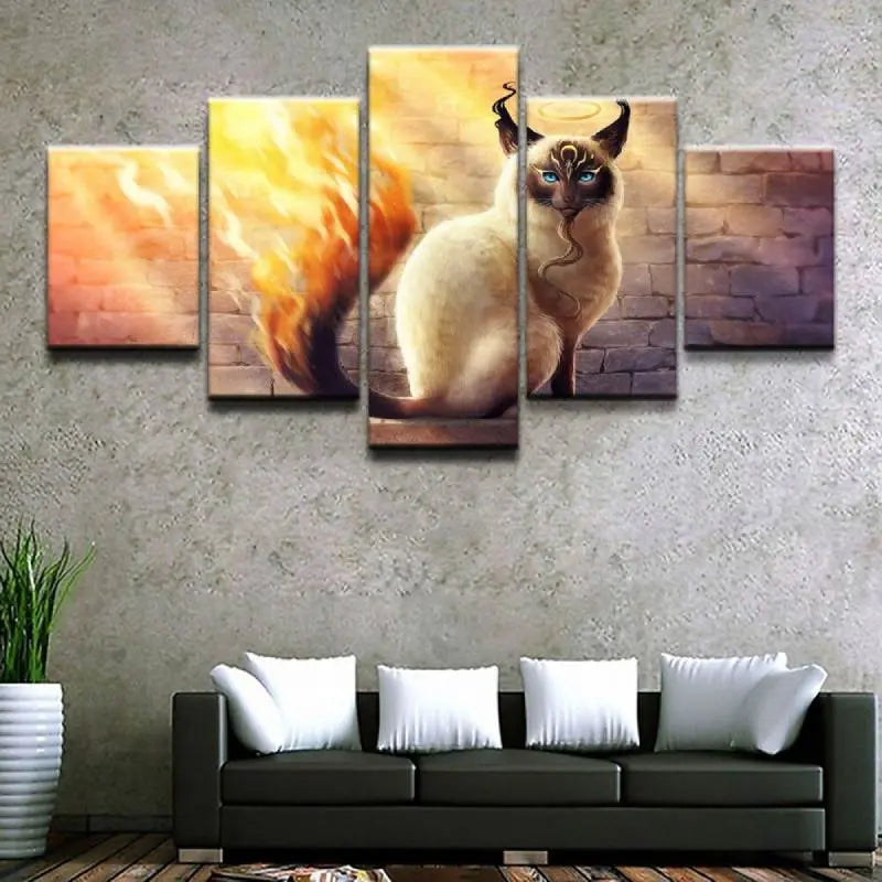 tableau de chat moderne Chat de Feu - Vraiment-chat