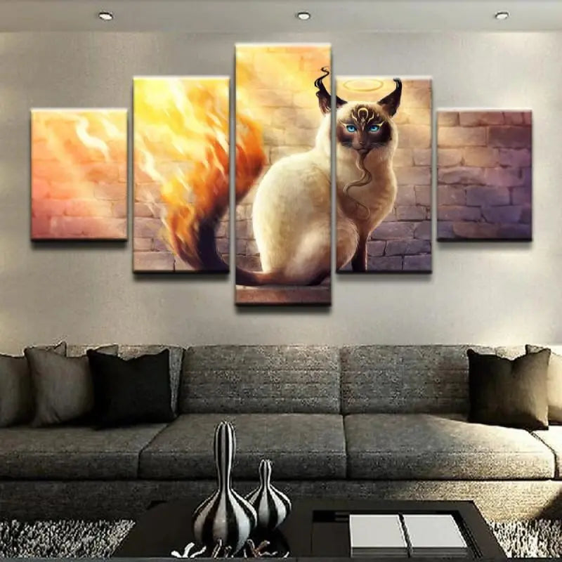 tableau de chat moderne Chat de Feu - Vraiment-chat