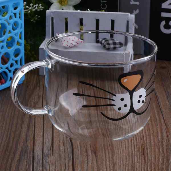 Tasse Transparente à Moustache de Chat - Vraiment-chat