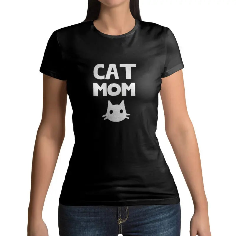 Tee-shirt Chat Femme Cat Mom - Vraiment-chat