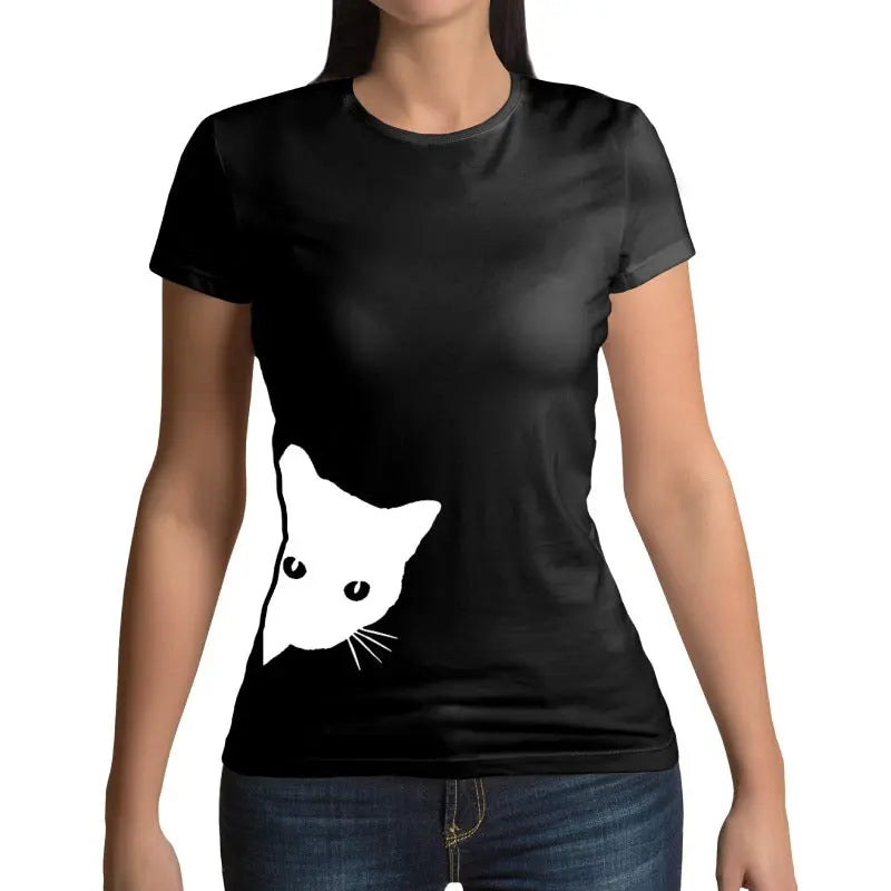 Tee Shirt Chat fille Jette-Un-Oeil - Vraiment-chat