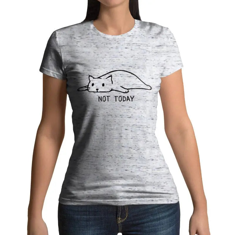Tee-shirt Chat Humour Not Today - Vraiment-chat
