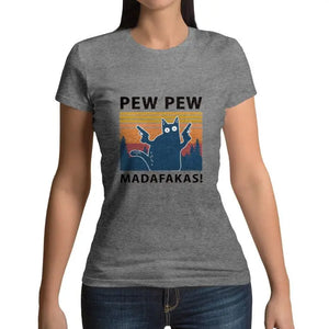 Tee shirt logo chat PEW PEW Vraiment-chat