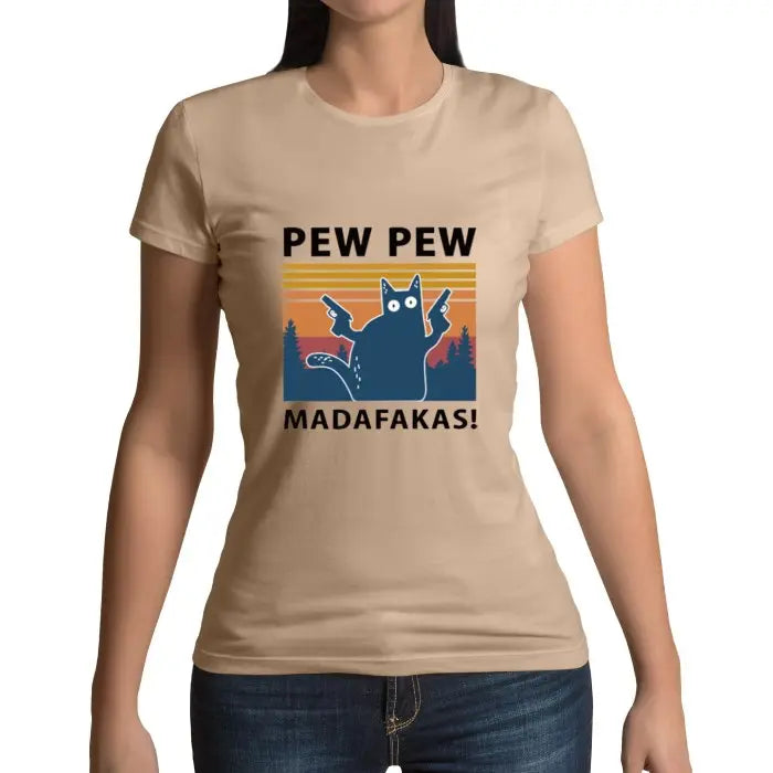 Tee shirt logo chat PEW PEW Vraiment-chat
