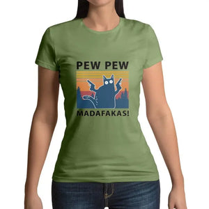 Tee shirt logo chat PEW PEW Vraiment-chat