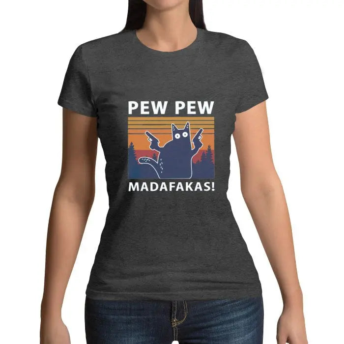 Tee shirt logo chat PEW PEW Vraiment-chat