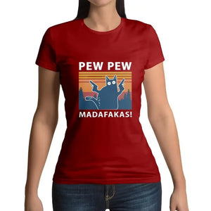 Tee shirt logo chat PEW PEW Vraiment-chat