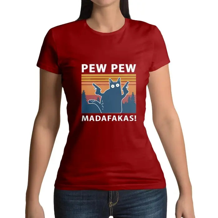 Tee shirt logo chat PEW PEW Vraiment-chat