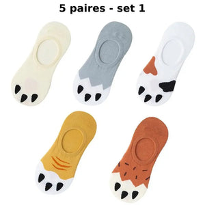 Chaussettes Fantaisie Pattes de Chat Vraiment-chat