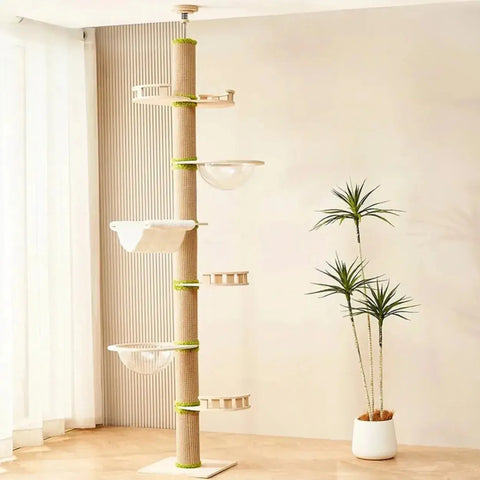 Arbre à chat plafond : le sommet du confort félin