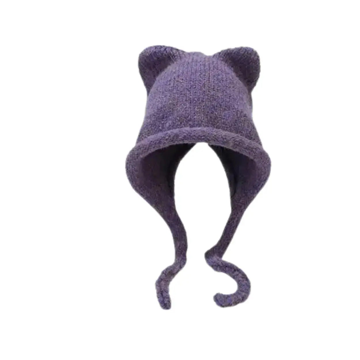 South Korea Instagram Cute Cat Ear Knitted Hat Women's Japanese Tie All Warm Windproof Ear Protective Hat Tie Hat Women's Hat Vraiment-chat