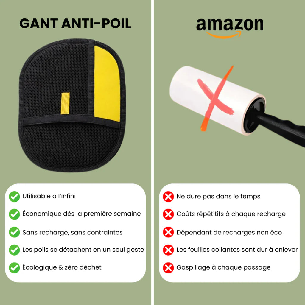 Gant Anti-Poils Réutilisable & Écologique