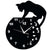 Horloge Chat Noir sur Bocal