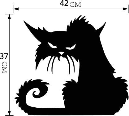 Sticker Chat Noir de Mauvaise Humeur - Vraiment-chat