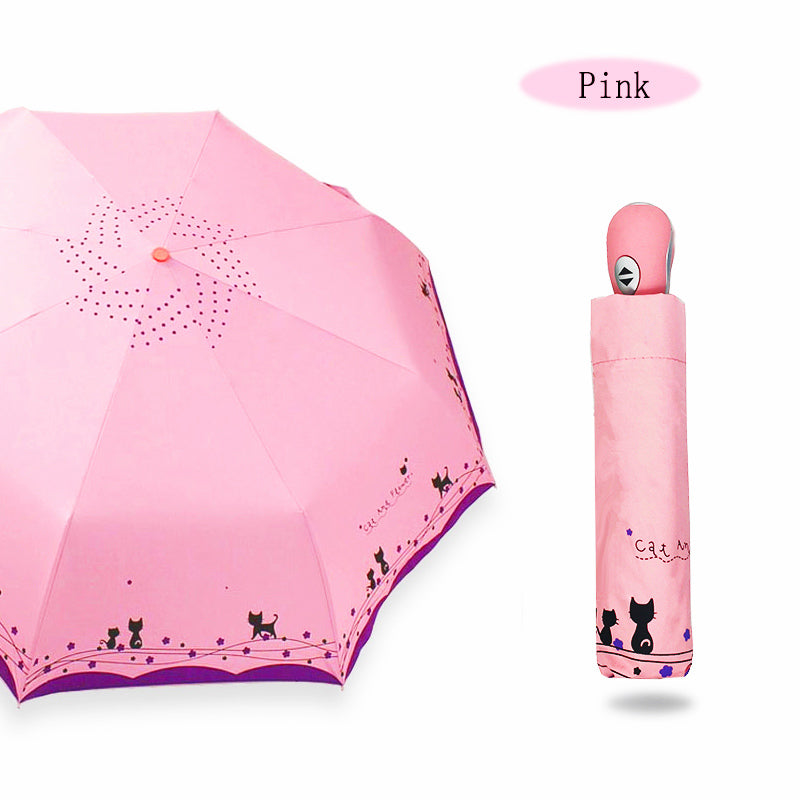 Parapluie Chat avec Fleurs - Vraiment-chat