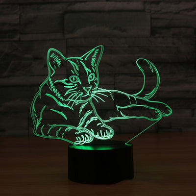 Lampe LED 3D Chat - Vraiment-chat