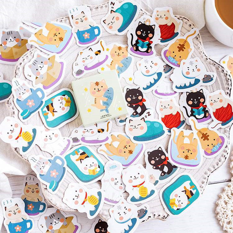 Stickers Mignons Chat x 45 - Vraiment-chat