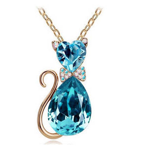 Pendentif en Forme de Chat de cristal - Vraiment-chat