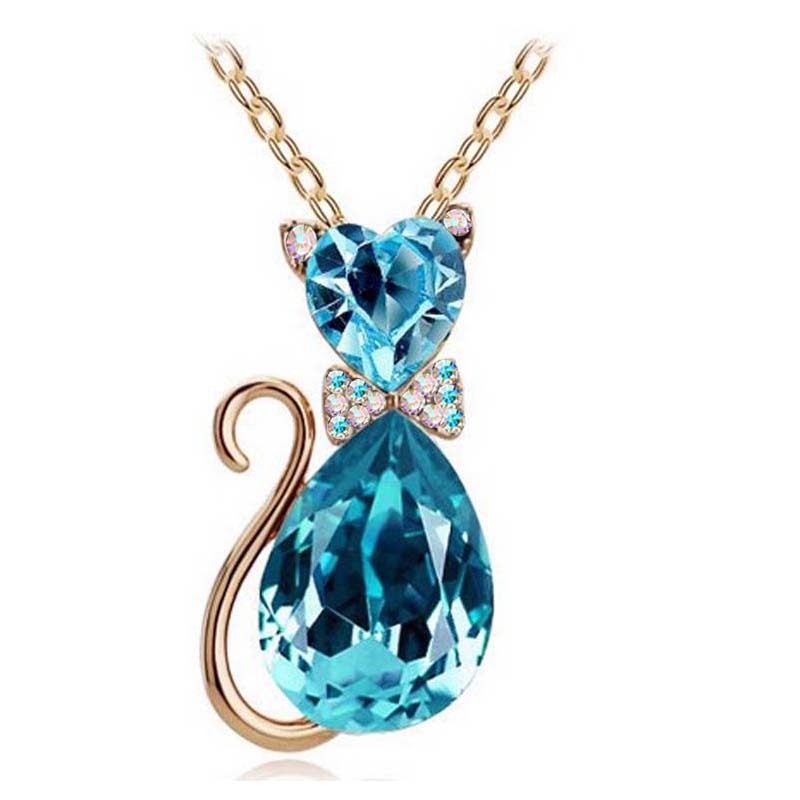 Pendentif en Forme de Chat de cristal - Vraiment-chat