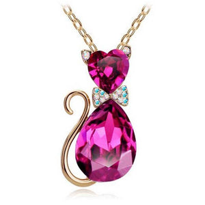Pendentif en Forme de Chat de cristal - Vraiment-chat