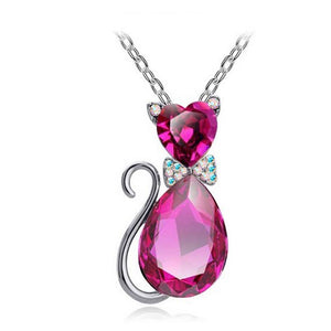 Pendentif en Forme de Chat de cristal - Vraiment-chat
