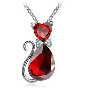 Pendentif en Forme de Chat de cristal - Vraiment-chat