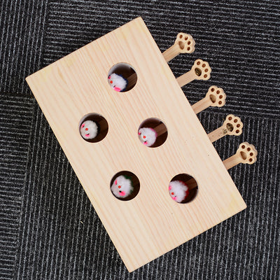 Jeu de Taupe en Bois - Vraiment-chat