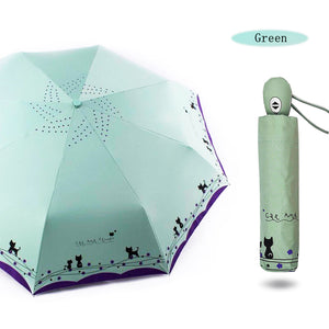 Parapluie Chat avec Fleurs - Vraiment-chat