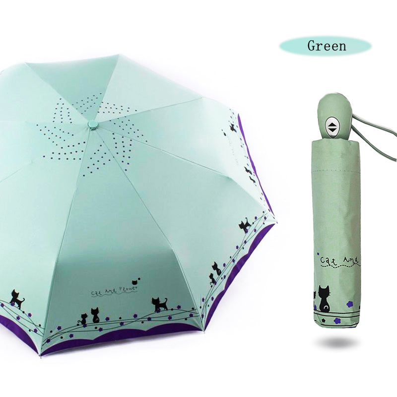Parapluie Chat avec Fleurs - Vraiment-chat