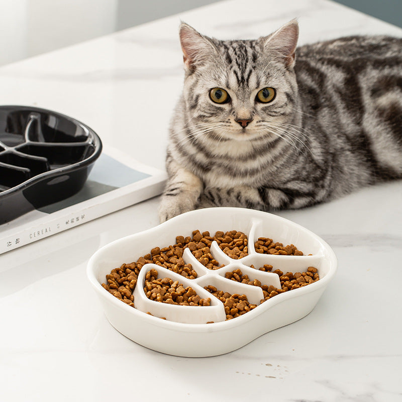 Gamelle Anti Glouton Chat en Céramique - Vraiment-chat