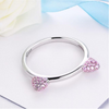 Bague Chat en Argent avec Oreilles Roses - Vraiment-chat