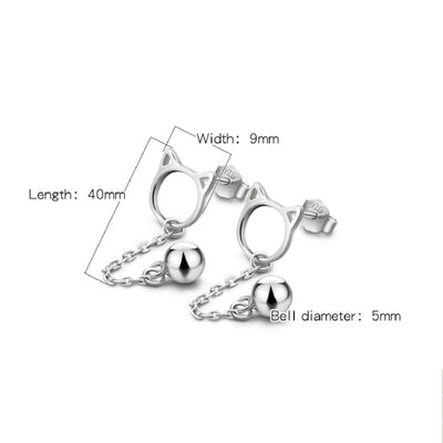 Boucle d'oreille Pendante Chat - Vraiment-chat
