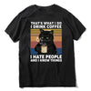 Tee Shirt avec Motif Chat Homme