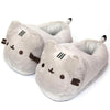 chaussons chat gris homme femme