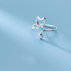 Bague Chat qui donne la Patte