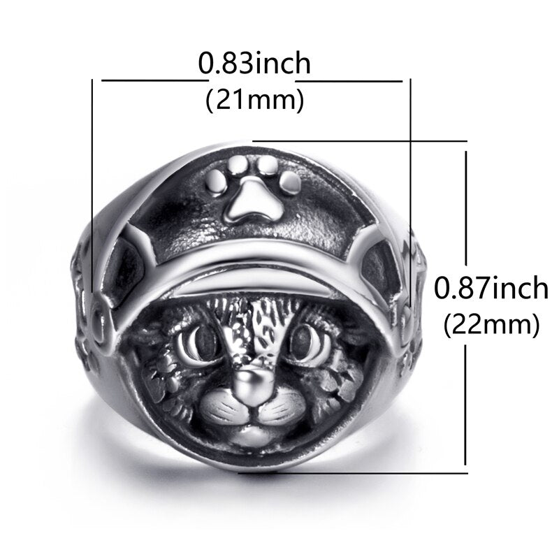 Bague Chat Astronaute (Acier) - Vraiment-chat