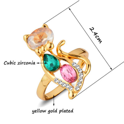 Bague de Chat en Cristal - Vraiment-chat