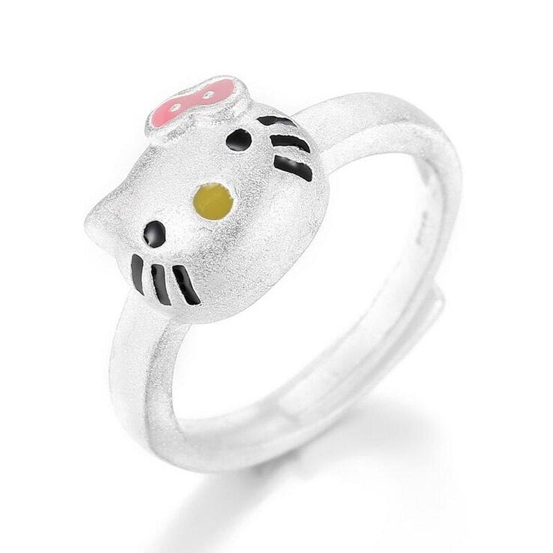 Bague Petit Chat avec Flot Rose - Vraiment-chat