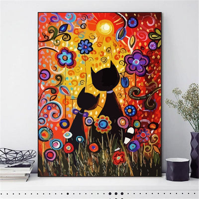 Peinture par Numéros Couple de Chats - Vraiment-chat